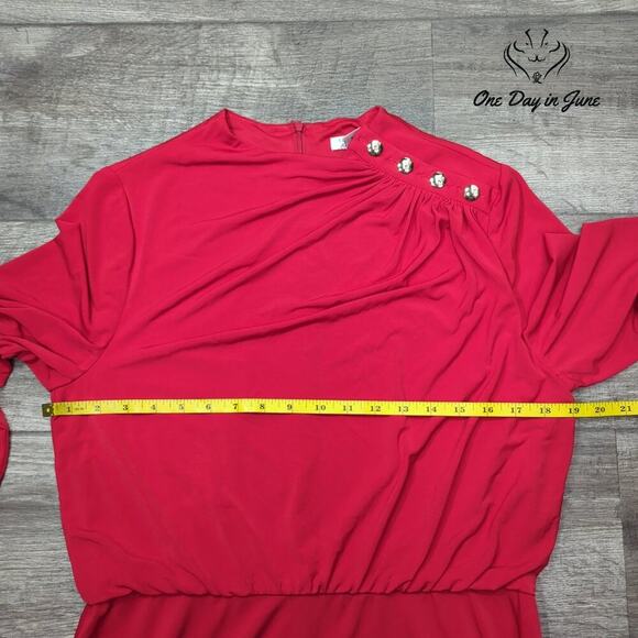 London Style Long Sleeve Midi Dress Size 12 - Picture 5 of 7